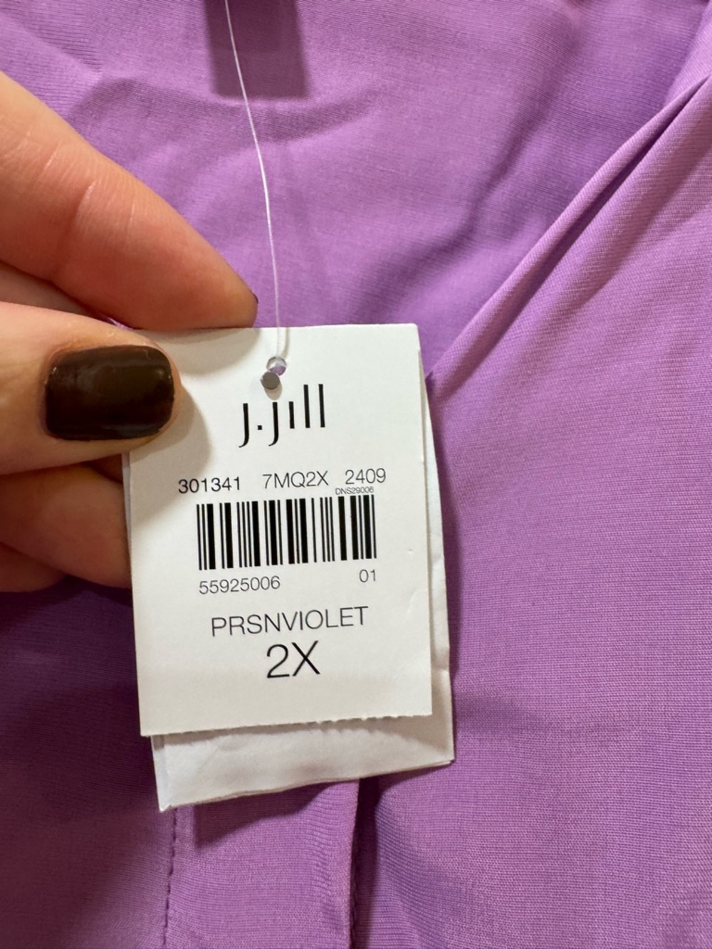 J. Jill Lavender-Purple Rayon Blouse - Picture 5 of 7